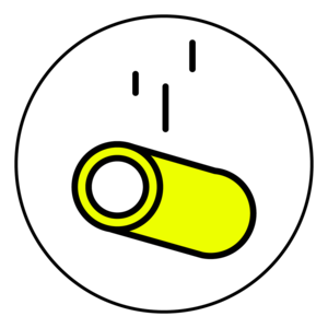 Icon herabfallendes Rohr.